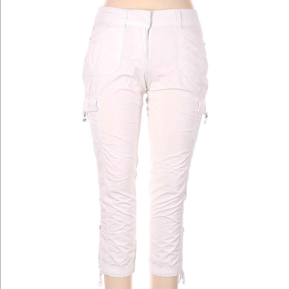 🤍White Cargo Pants
